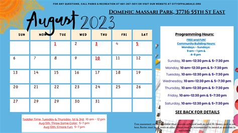 Free Park Events and Activities | Palmdale, CA