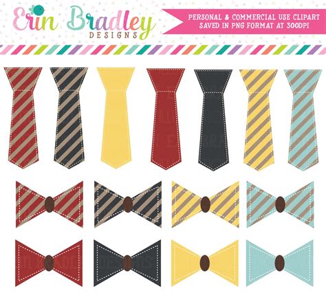 Dads Ties Clipart Tie Clip Art Graphics Bow Ties Clip Art | Etsy