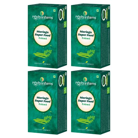 roots & stems Moringa Tea Super Foods| Instant Premix Extract Powder ...