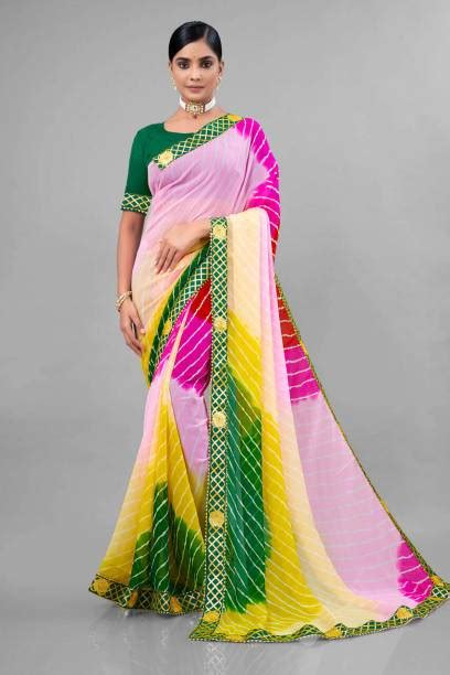 Gota Patti Sarees Online at Best Prices in India | Flipkart.com