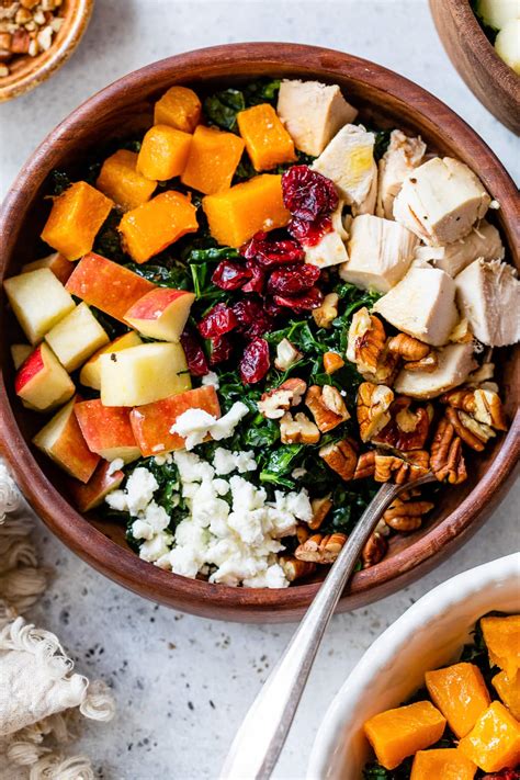 Fall Kale Salad with Chicken | Recipe Cart | Recipe Cart