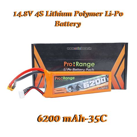 Buy 14.8V 6200mAh 35C 4S Lithium Polymer | Makerbazar