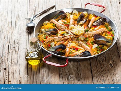 Traditional Spanish Food Paella Stock Image - Image of spanish, food ...