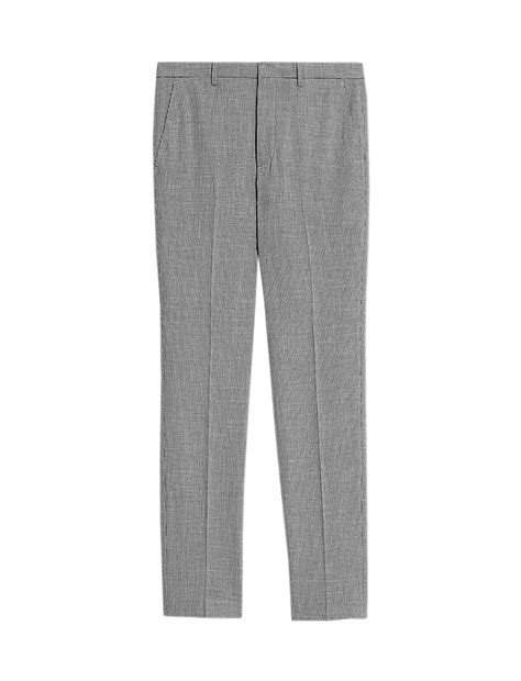 Buy Tailored Fit Puppytooth Flat Front Trousers at Marks & Spencer