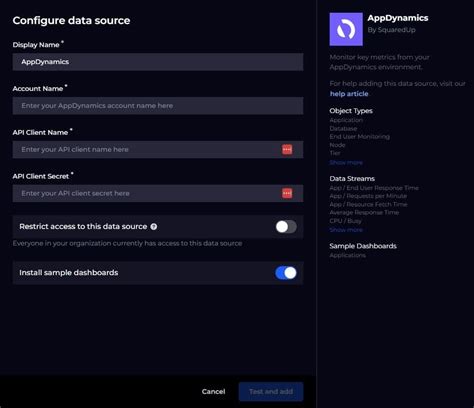 AppDynamics Dashboard 的图像结果
