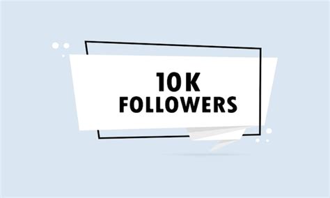10 k followers. origami style speech bubble banner. sticker design ...