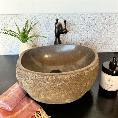 River Rock Vessel Sink - Medium — Solange & Frances