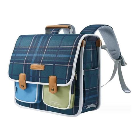 Little Surprise Box Blue Scottish Plaid Checks Rectangle style Backpac ...