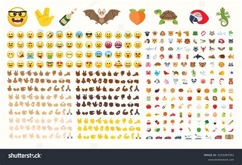 All Type Emojis One Big Set Stock Vector (Royalty Free) 2153397251 | Shutterstock
