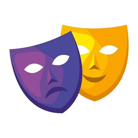 sad and happy masks 5376915 Vector Art at Vecteezy