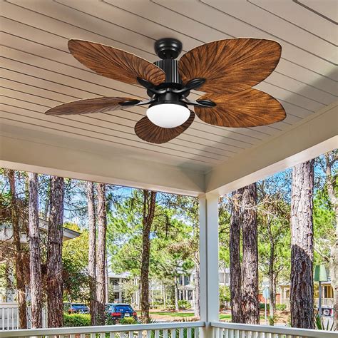 Palm Leaf Ceiling Fan