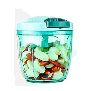 900ML Manual Food Chopper, 5 Blades Pull String Multifunction Vegetable ...