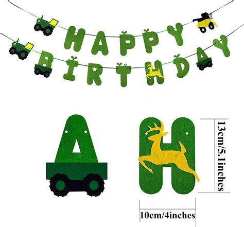 Coolbee 68Pcs Green Tractor Theme Farm Party Decorations: India | Ubuy