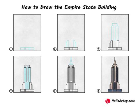 How to Draw the Empire State Building - HelloArtsy