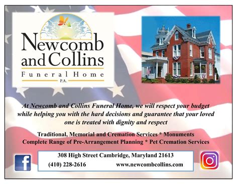Newcomb and Collins Funeral Home P.A. | Cambridge MD