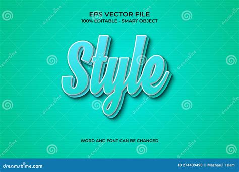 Realistic 3D Style Editable Text Effect Stock Vector - Illustration of ...