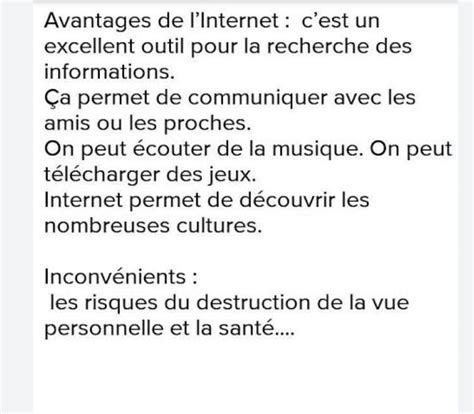 what are the advantages of internet in french language ? - Brainly.in