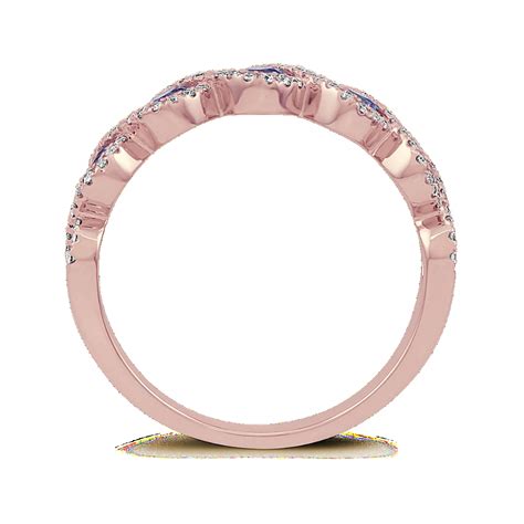 Kentucky Blue Sapphire and Diamond Ring in 14k Rose Gold | Shane Co.