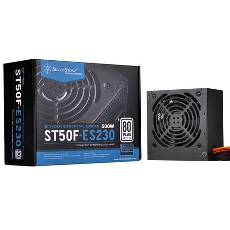SilverStone SST-ST50F-ES230 v 2.0 - Strider Essential Series, 500W 80 ...