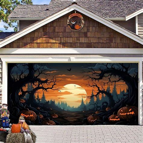 Amazon.com: Garage Buddy Halloween, Halloween Garage Door Cover 7X16 ...