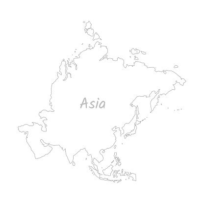 Simple Map Asia Continent 的图像结果