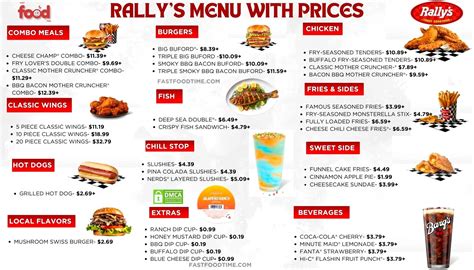 Rally's Menu With Prices | Order Online Delivery