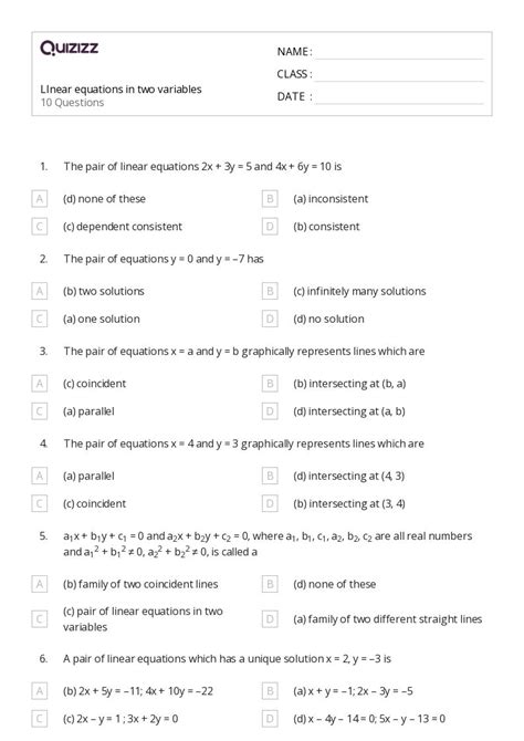 50+ dependent variables worksheets for 10th Class on Quizizz | Free ...