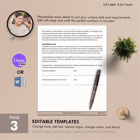 Liability Form Template 的图像结果