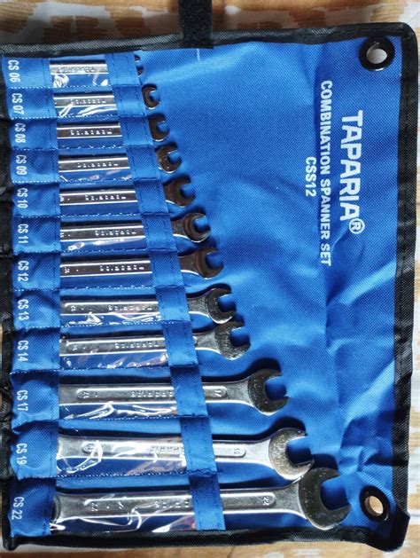 Taparia Combination Spanner Set 12pc Wrench Chrome Vanadium CSS12 ...