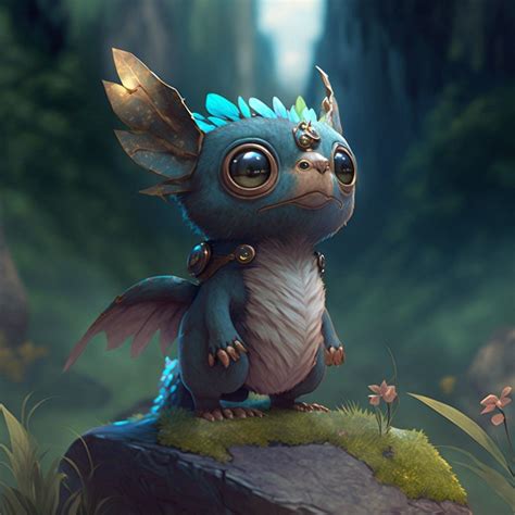 AI-generated cute mythical creature, Digital Artwork, Illustrated AI ...
