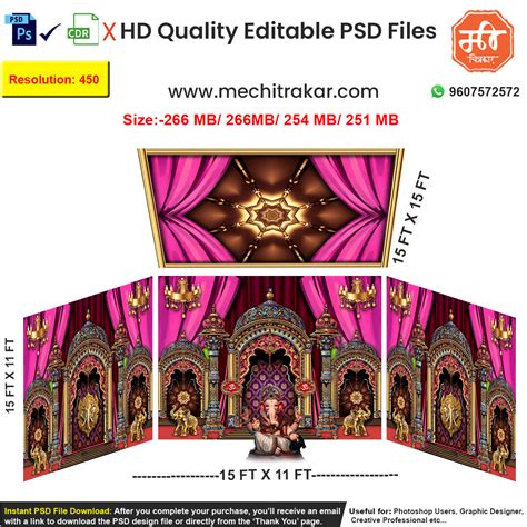 Vibrant Pink Pandal PSD Template | Ganpati & Navratri Festival ...