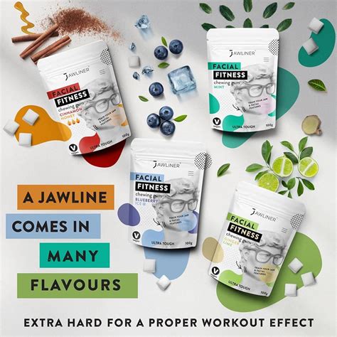 Jawliner Fitness Chewing Gum 15X Harder Jawline Gum India | Ubuy