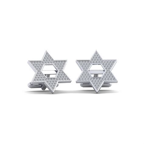 Order Cufflink Bren in Round cut 1.008 Carat 14ct White Gold Zirconia ...