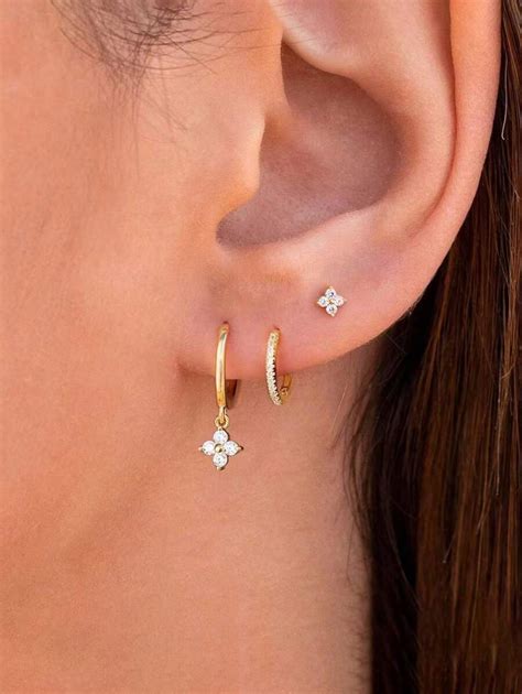 3 Pcs Hoop Stud Earrings Set, Dainty Small Hoop Earrings Set Multiple ...
