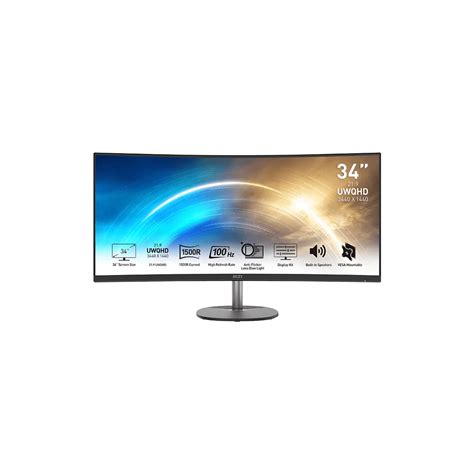MSI PRO MP341CQ 34 Inch 2K UWQHD Curved Monitor