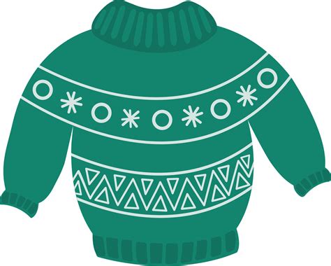 Christmas sweater or jumper with winter patterns with snowflakes ...
