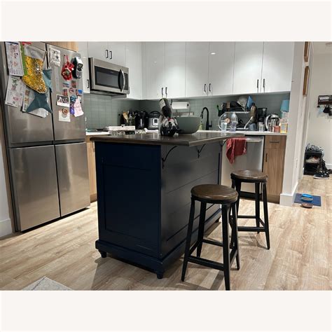 Wayfair Kitchen Island and Stools - AptDeco