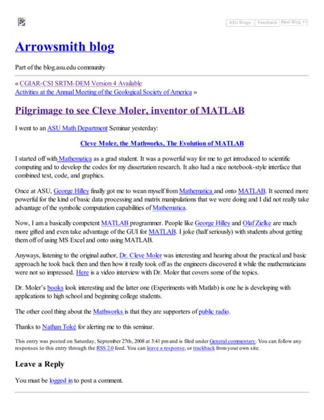 Image result for Cleve Blog MATLAB