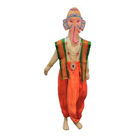 Buy ITSMYCOSTUME Lord Ganesha Mythology Orange,Green Dhoti,Stole Kids ...