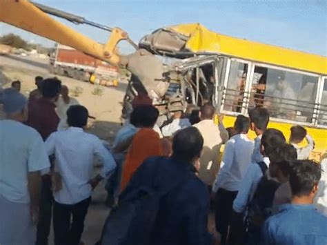 Barmer School Bus Truck Accident: Children Rescued by JCB