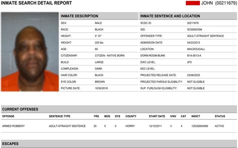 Run a Free South Carolina Inmate Search (Offender Status)