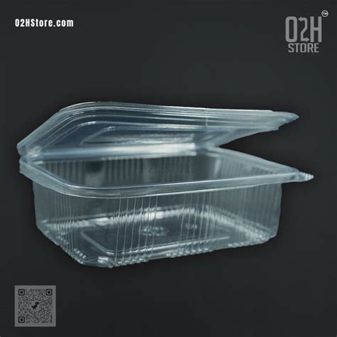 750ml Transparent Flat Hinged Box – O2H Store
