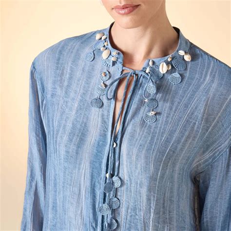 Iconic Iconic Regular Fit Top with Shell Tassel Detail for Women | Best ...
