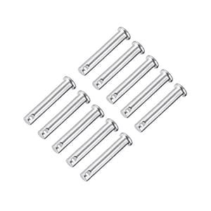 uxcell Single Hole Clevis Pins,8mm x 45mm Flat Head Zinc-Plating Steel ...