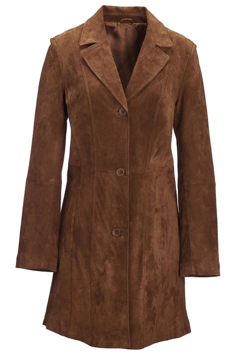 3/4-Length Genuine Suede Coat | Chadwicks of Boston | Genuine suede ...