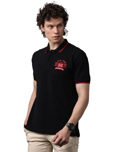 Men's Red Contrast Half Sleeves Polo T-Shirts – Wearhouse