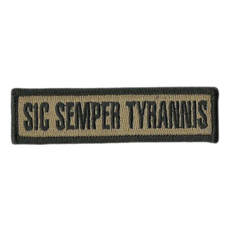 1" x 3.75" Sic Semper Tyrannis Morale Patches — Gadsden and Culpeper