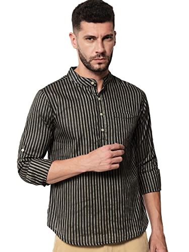 Buy Vastraa Fusion Men's Handloom Pure Cotton Textured Pattern Regular ...