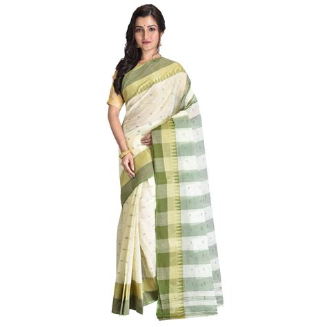 Raj Sarees Women's Traditional Pure Cotton Bengali Handloom Tant Saree ...