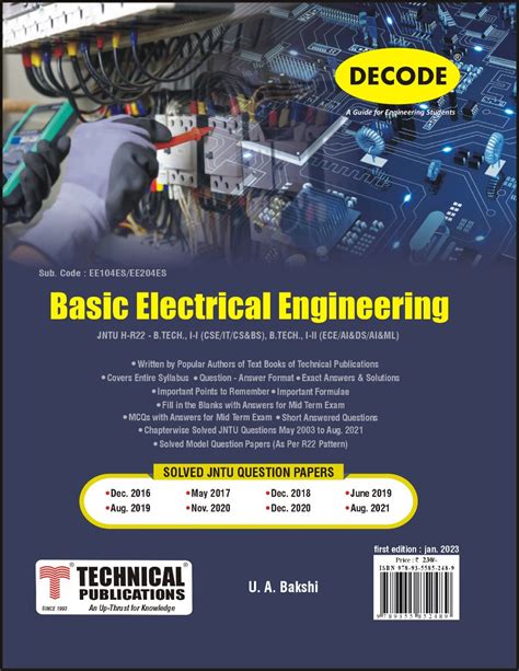 Basic Electrical Engineering for JNTU-H 22 Course (I - I - CSE/IT/CS&B ...